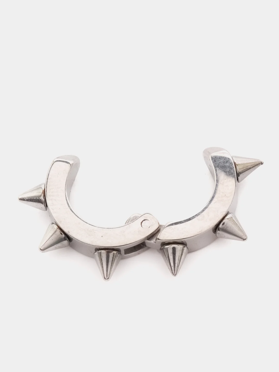Серебряный серьга-кольцо из хирургической стали, пирсинг, 1 штука
