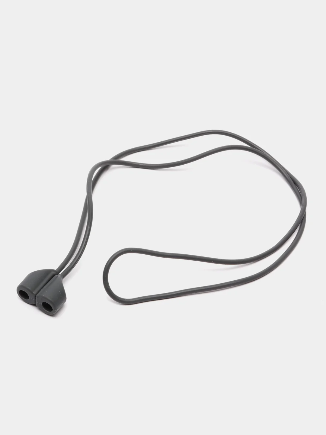 Тёмно-серый держатель для наушников Airpods 1/2/3/Pro/Pro2/TWS, шнурок, силиконовый