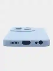 Голубой чехол силиконовый Tecno Spark GO 2024 (Техно Спарк Го 2024) с защитой камер