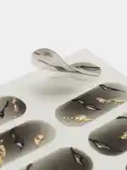 Серебряный лаковые полоски для ногтей, топ лак, наклейки для ногтей