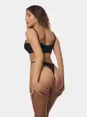 Трусики стринги с завышенной талией  хлопковые