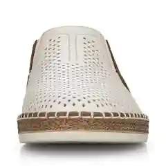 Белый слипоны мужские Rieker из натуральной кожи