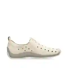 Бежевый мокасины женские Rieker из натуральной кожи