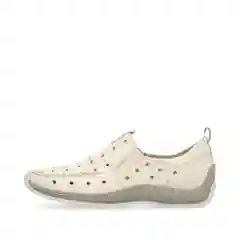 Бежевый мокасины женские Rieker из натуральной кожи