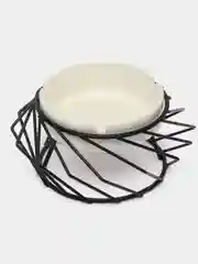 Черный пепельница керамическая на подставке 6 x12 см