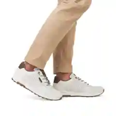 Белый кроссовки мужские Rieker из натуральной кожи