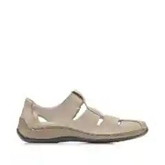 Бежевый туфли летние мужские Rieker из натуральной кожи