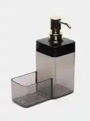 Кухонный органайзер (диспенсер) LUCKY прозрачный пластик 15x6x18, черный/золотой, Турция