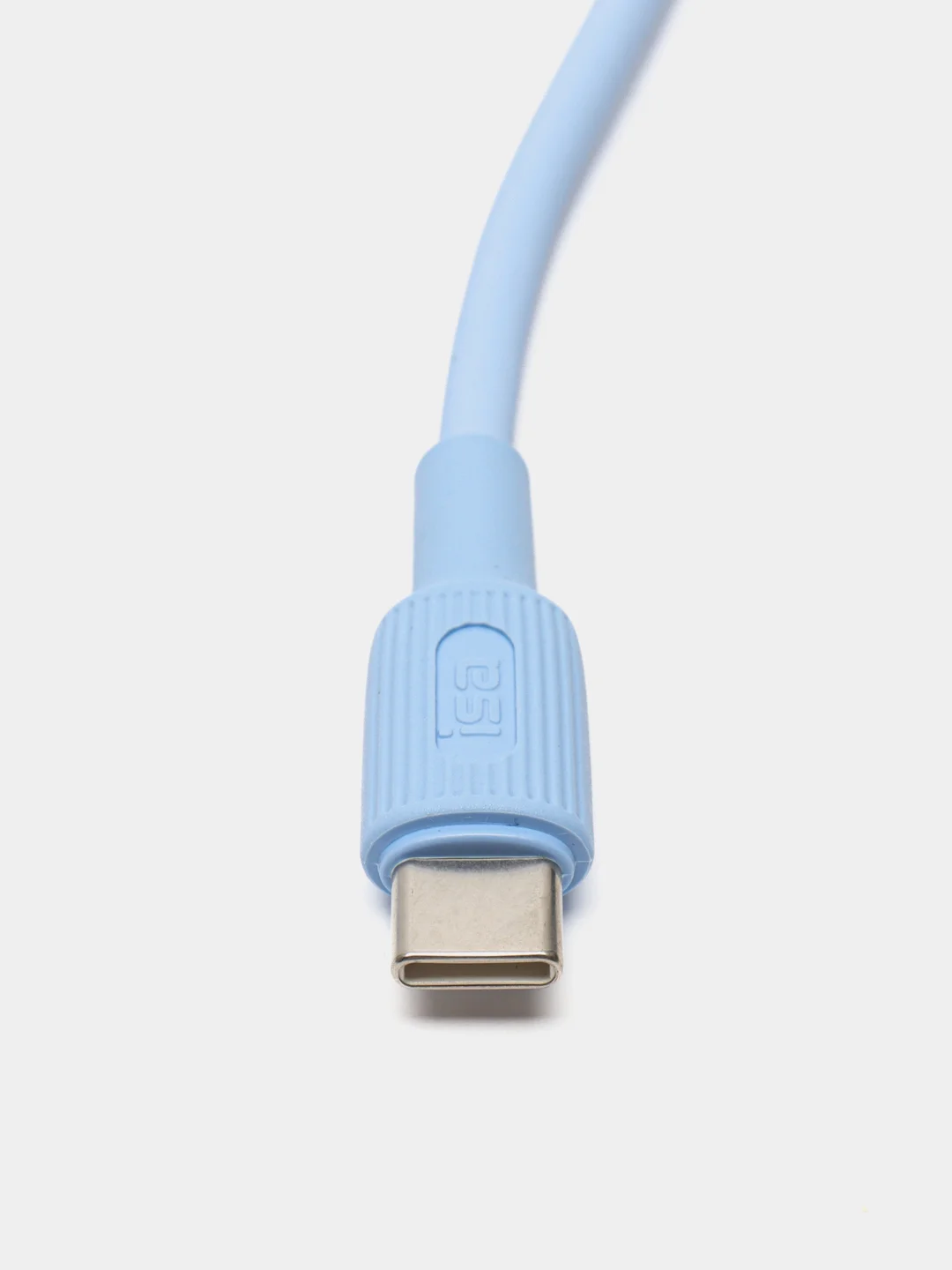Светло-синий кабель для быстрой зарядки ISA силиконовый Type-C / Type-C, 60W