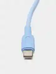 Светло-синий кабель для быстрой зарядки ISA силиконовый Type-C / Type-C, 60W