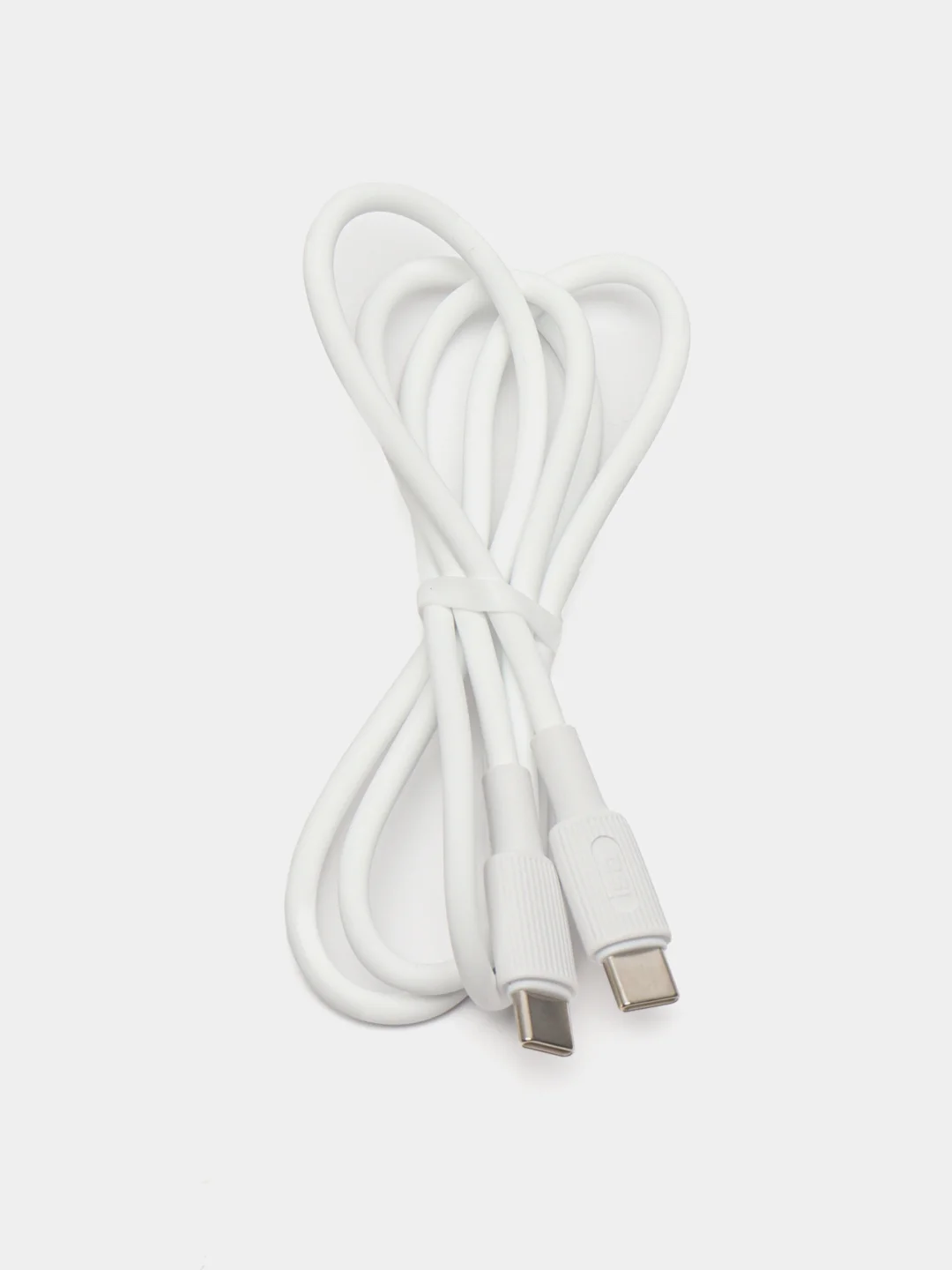 Белый кабель для быстрой зарядки ISA силиконовый Type-C / Type-C, 60W