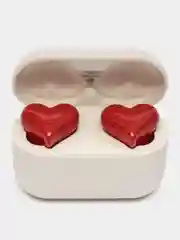 Красный беспроводные наушники Hear Buds TW-02 в форме сердца с микрофоном, Bluetooth