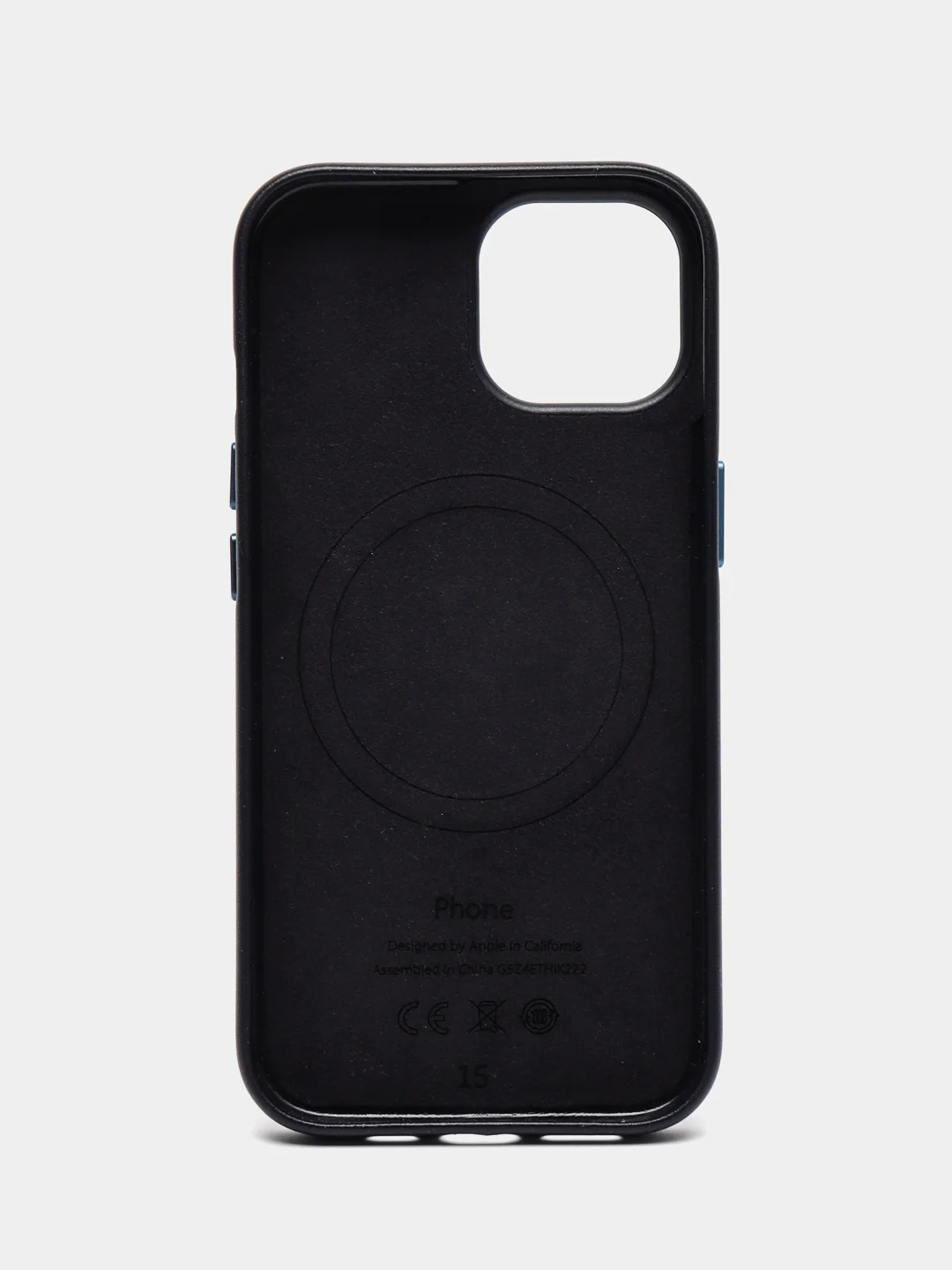 Темно-синий кожаный чехол-накладка для iPhone 11, 12, 13, 14, 15 Mini, Plus, Pro, Pro Max с MagSafe