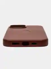 Терракотовый кожаный чехол-накладка для iPhone 11, 12, 13, 14, 15 Mini, Plus, Pro, Pro Max с MagSafe