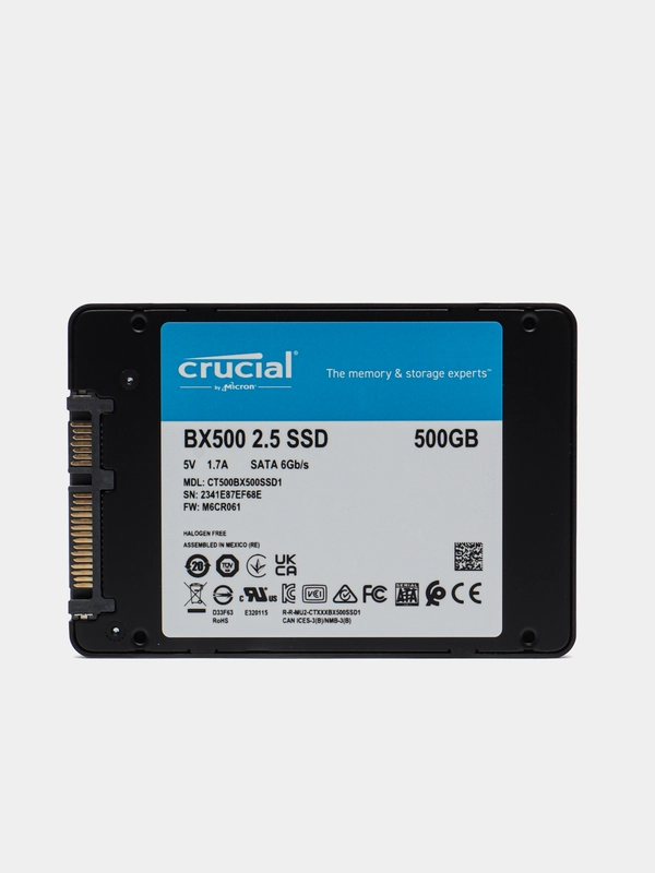 SSD диск 500 Gb 2.5" SATA накопитель Crucial BX500