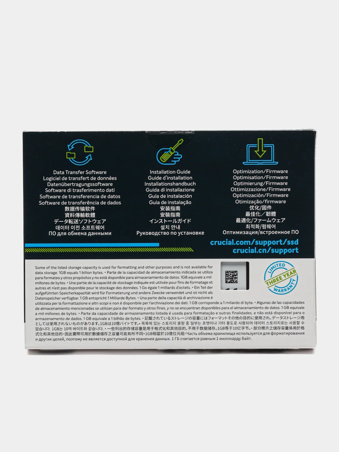SSD диск 500 Gb 2.5" SATA накопитель Crucial BX500