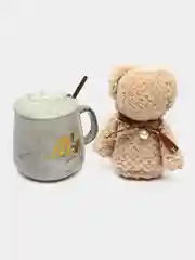 Серый подарочный набор с кружкой/ подарочный бокс/ подарок на праздники