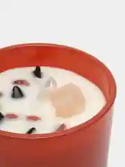 Бордовый свечи / Ароматические свечи/ Свечи с камнями/ ароматизированная свеча в стакане