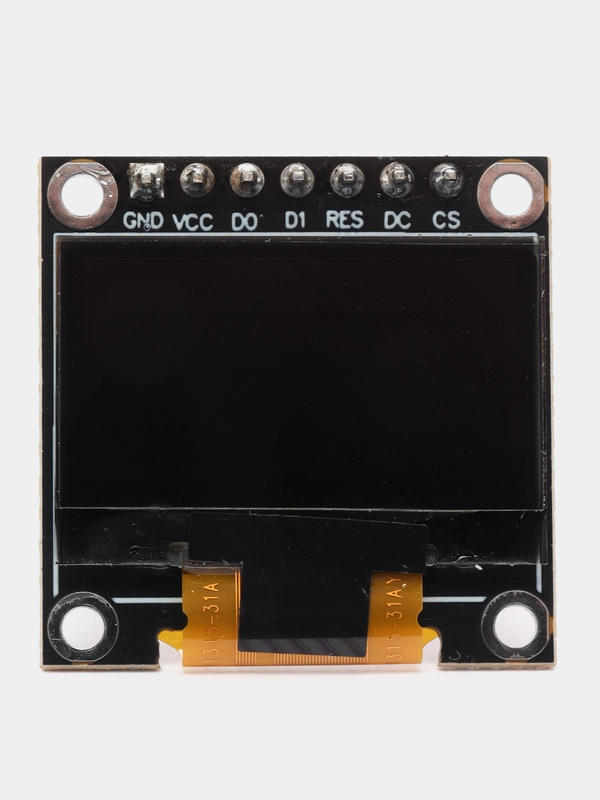 Дисплей OLED 0.96" 128*64 12864 7 контактов синие и желтые символы SPI
