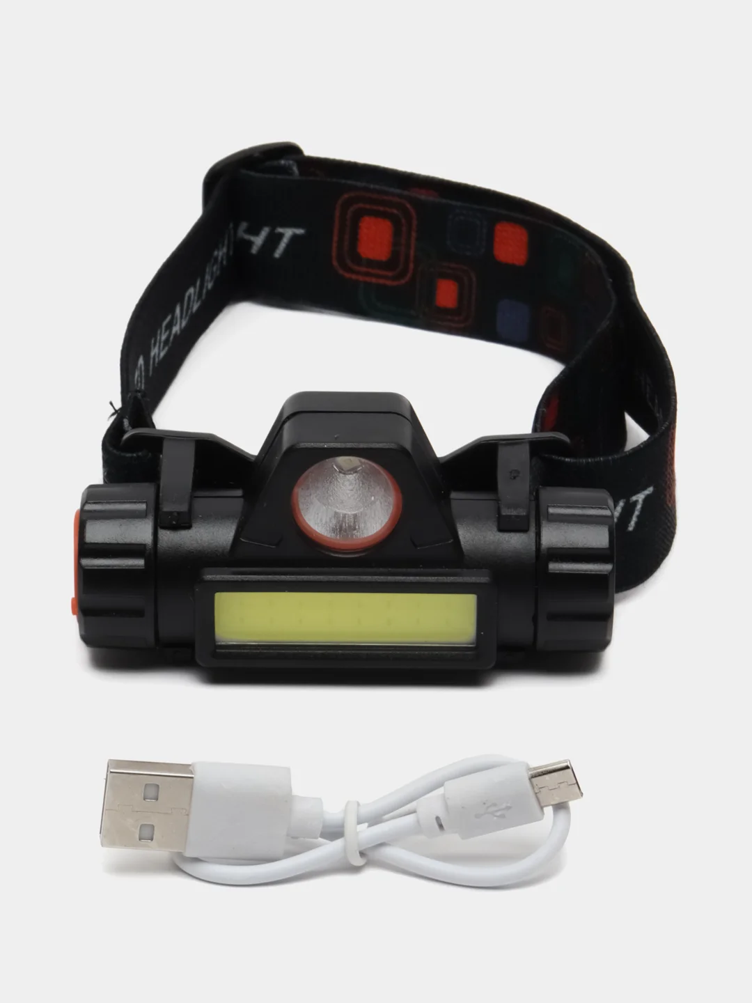 Фонарь налобный светодиодный с магнитом, SimpleShop, аккумуляторный с заряд USB, 2 режима