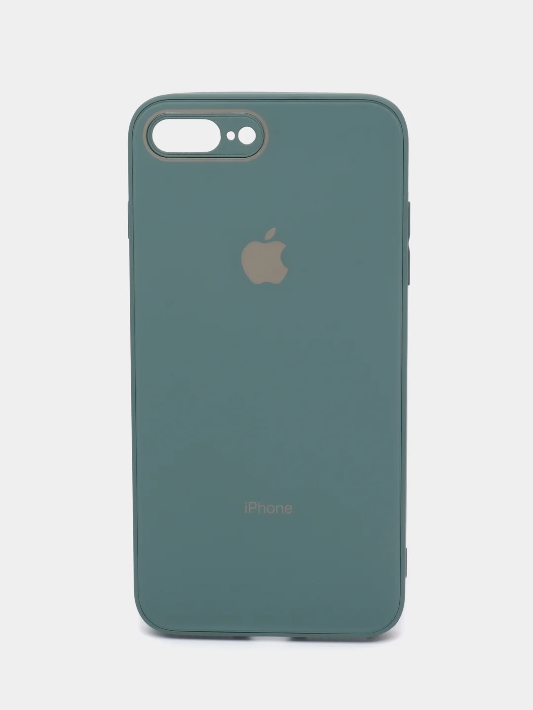 Зеленый чехол для iPhone 7 plus, iPhone 8 plus, со стеклянной панелью и защитой камеры
