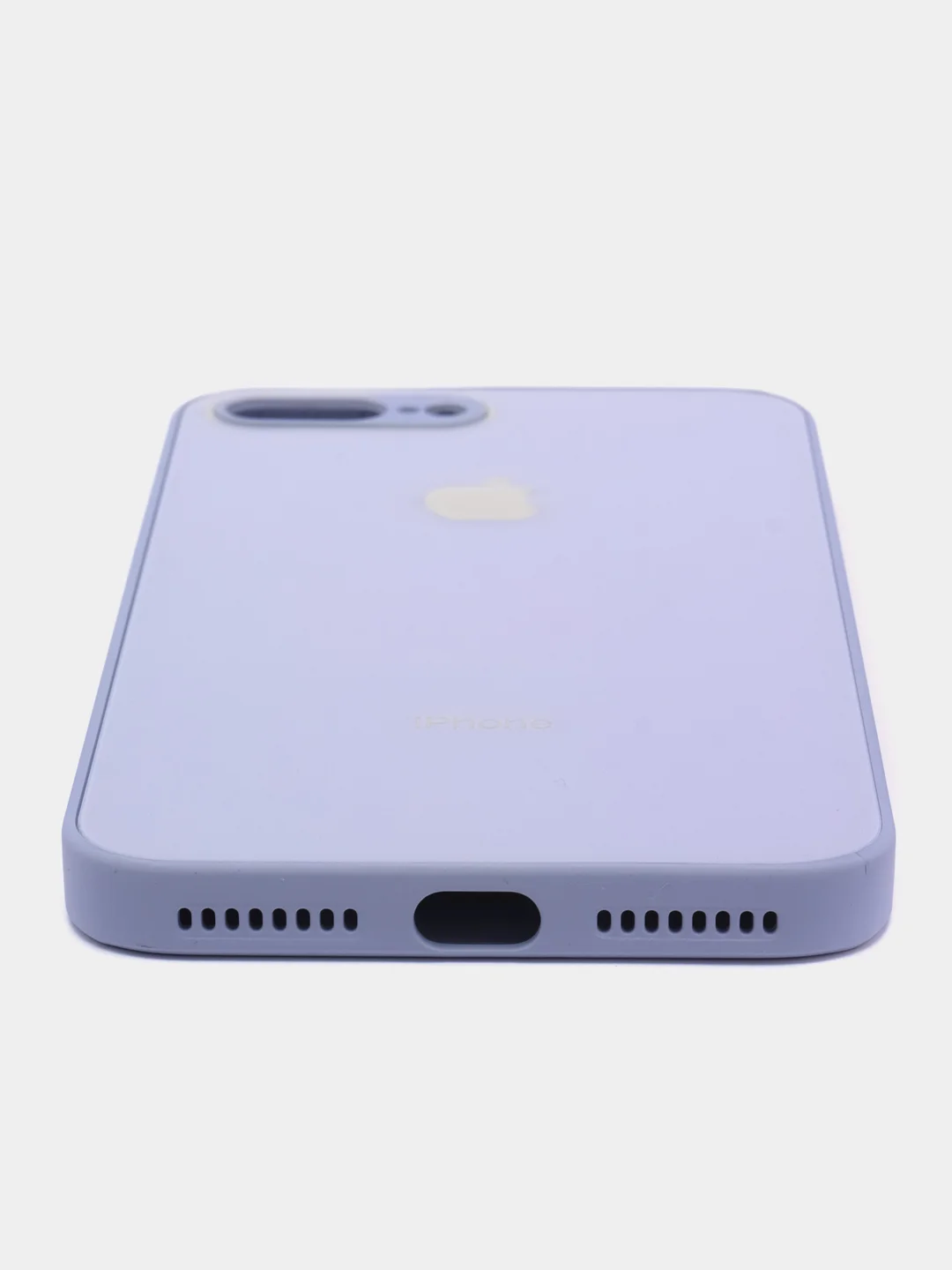 Лавандовый чехол для iPhone 7 plus, iPhone 8 plus, со стеклянной панелью и защитой камеры