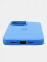 Синий чехол iPhone, Айфон 11, 13, 14, 15, Про Макс, Pro Max, силиконовый Silicone Case