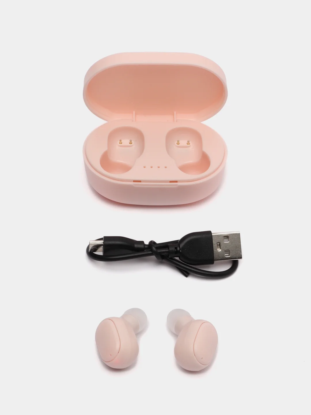 Розовый беспроводные наушники MiPods A6S PRO с микрофоном Bluetooth