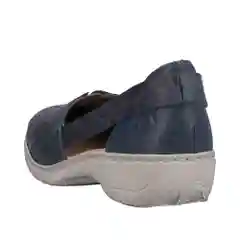 Синий туфли женские RIEKER, летние, из натуральной кожи