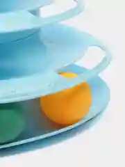 Голубой игровая пирамида с шариками для кошек