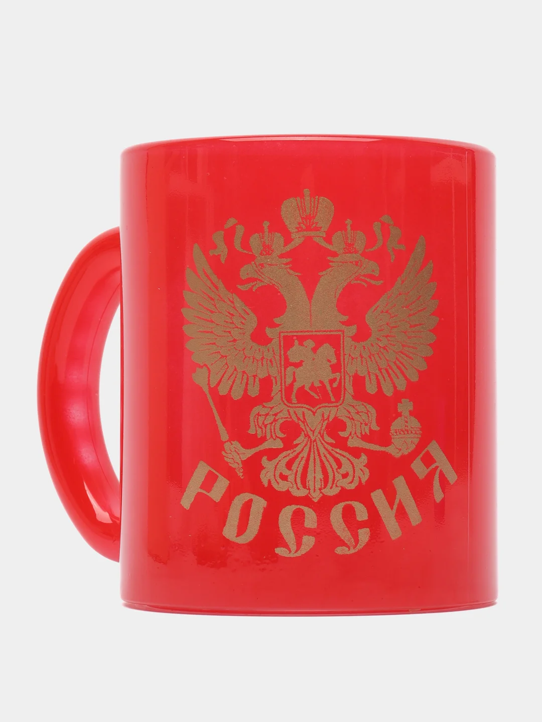 Красный кружка, бокал для чая Герб России