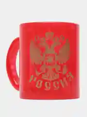 Красный кружка, бокал для чая Герб России