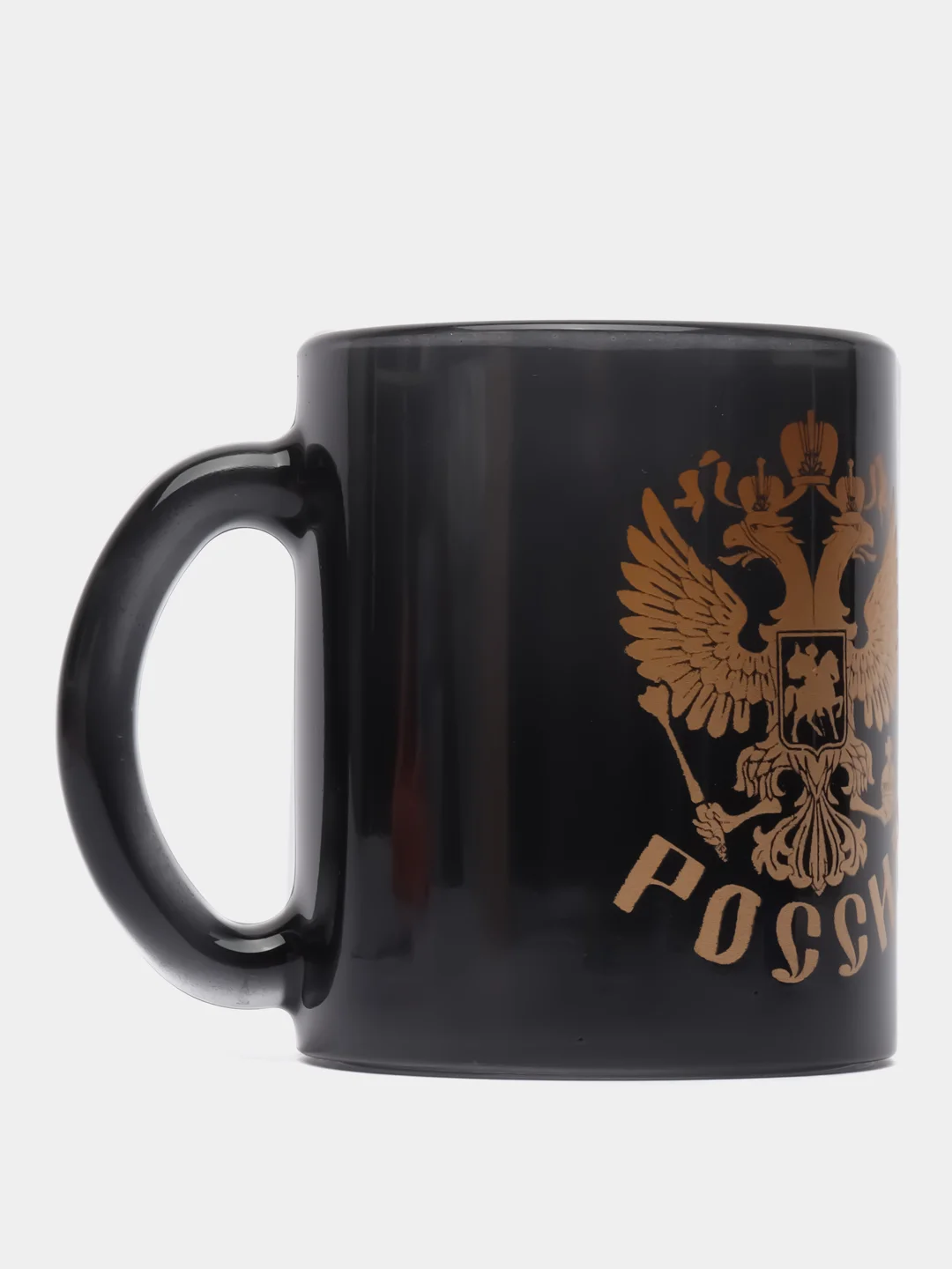 Черный кружка, бокал для чая Герб России