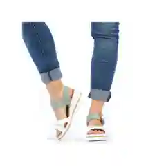 Бирюзовый женские летние босоножки Rieker