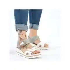 Бирюзовый женские летние босоножки Rieker