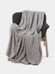 Плед велсофт "Косички, циркон", 100% полиэстер 200*220 см, 260 г/м