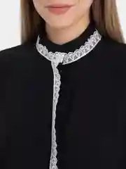 Черный платье с рюшами и воланами