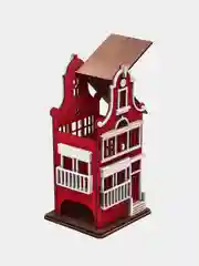 Чайный домик красный с балконом