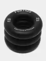 Набор кистевых эспандеров "Fortius", 3 шт. (30,40,50 кг) черные на подложке кольцо