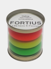 Набор кистевых эспандеров "Fortius" Neon, 3 шт. (20,30,40 кг) (тубус) кольцо