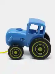 Синий трактор игрушка-каталка музыкальная