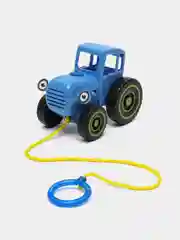 Синий трактор игрушка-каталка музыкальная