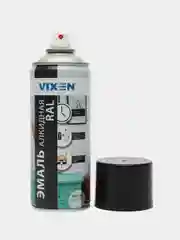 Черный эмаль аэрозоль, универсальная, алкидная, VIXEN, RAL 9005, черная, 520 мл