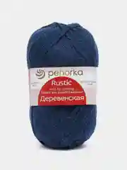 Синий пряжа Пехорка "Деревенская", 100% шерсть, 100 г, 250 м