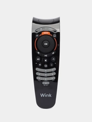 Пульт ДУ для цифровых приставок, ресиверов Wink от Ростелеком (Rostelecom), цвет: черный