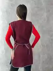 Бордовый фартук габардин рабочий