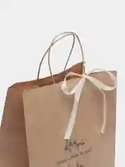 Лазурный подарочный пакет, крафтовый, бумажный, 28см 24 см 14 см