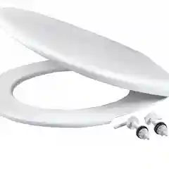 Белый сиденье с крышкой VIRPLAST "Виктория", пластик, крепления в комплекте