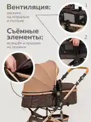 Коляска для новорожденных 3 в 1 трансформер с автолюлькой