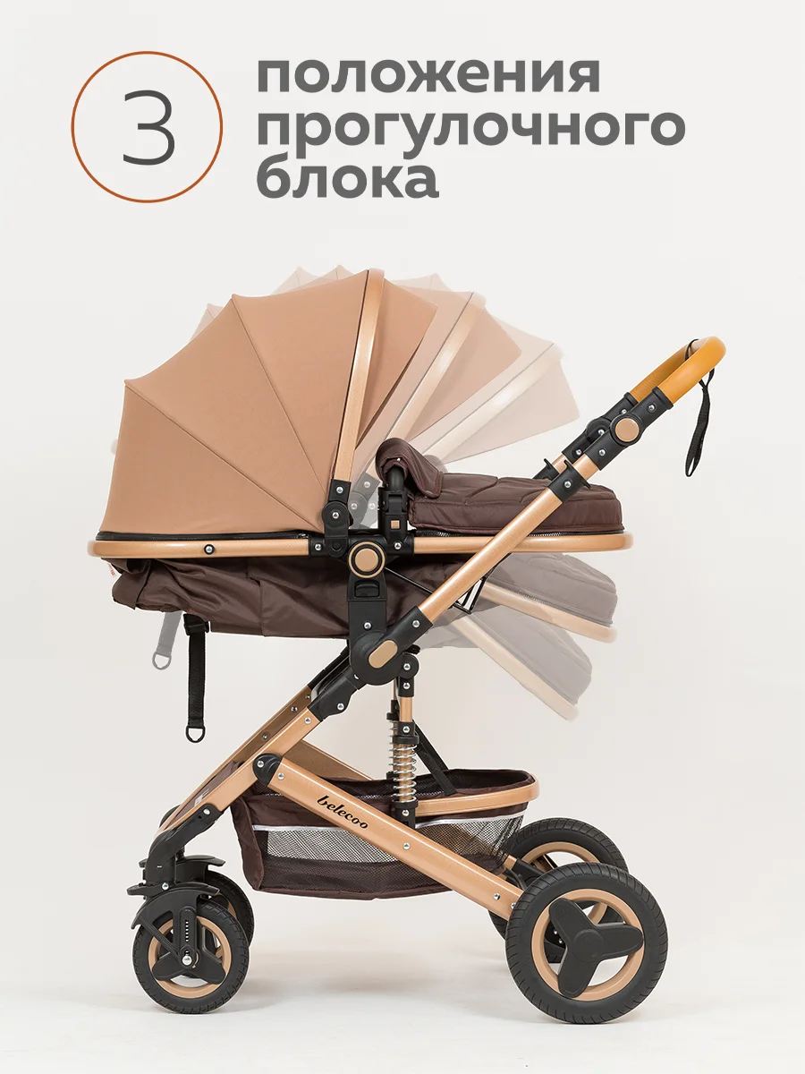 Коляска для новорожденных 3 в 1 трансформер с автолюлькой